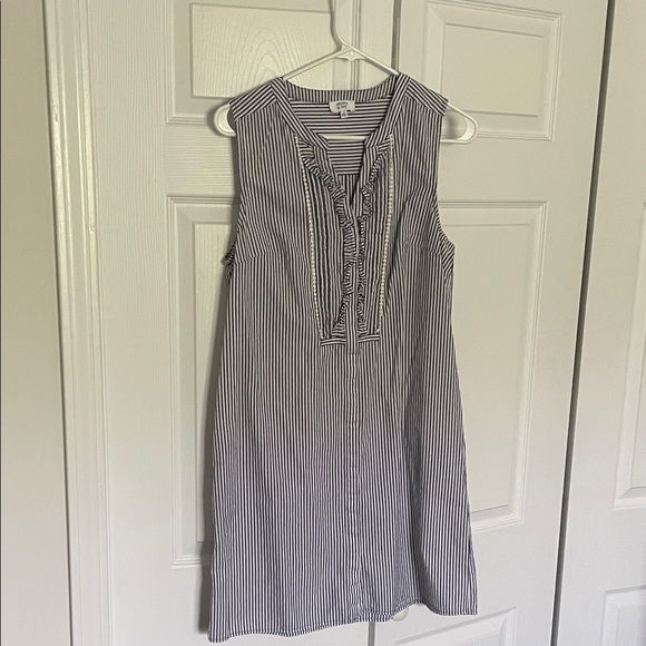 Crown & Ivy Black and White Striped Mini Dress - Picture 1 of 5